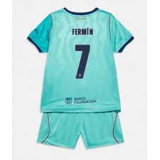 Barcelona Fermin Lopez #7 Tredjedraktsett Barn 2026-27 Kortermet (+ korte bukser)
